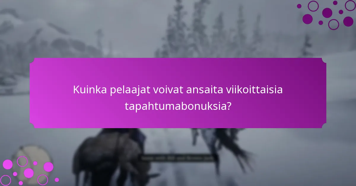 Milloin viikoittaiset tapahtumabonukset alkavat ja päättyvät?