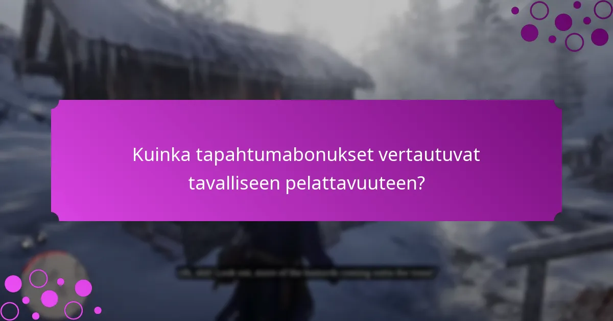 Millaisia palkintoja pelaajat voivat odottaa tapahtumabonuksista?